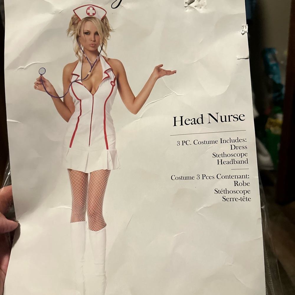 Sexy Nurse Costume with Stethoscope and Headband